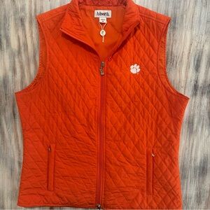 Clemson Tigers Orange Quilted Vest Women’s  Size Medium NCAA Tailgating Football